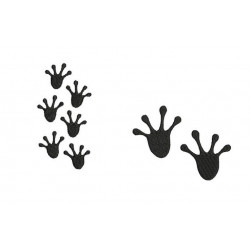 Stickdatei - Fußspuren Reptil